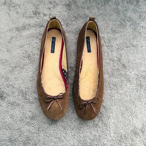 Y2k American Eagle brown suede ballet flats